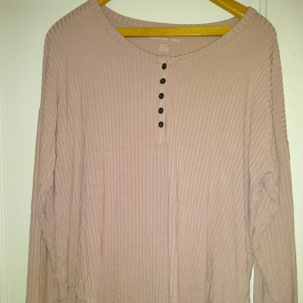 AE Long Sleeve Henley T-Shirt